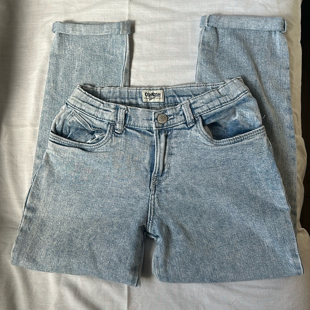 Oshkosh B’gosh girls ankle cropped acid washed jeans size 10/10A.